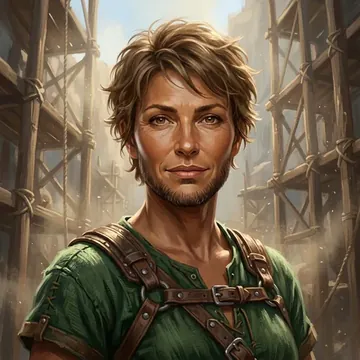 Portrait of Daphneia Nesiotis, an AI character