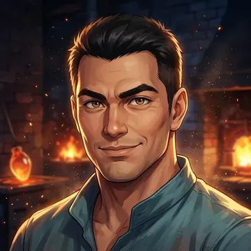 Retrato de Darsono Kozak, un personaje AI