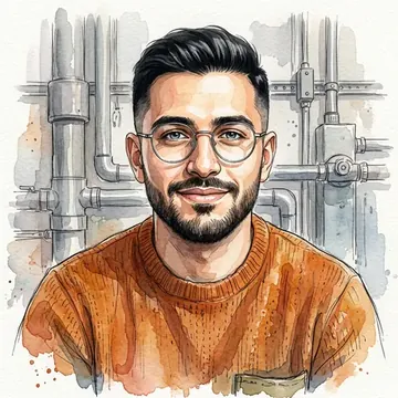 Portrait of Dashiell Strickland, an AI character