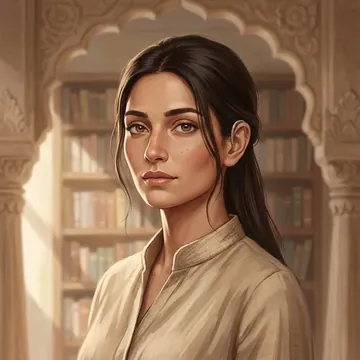 Portrait of Daya Bansal, an AI character