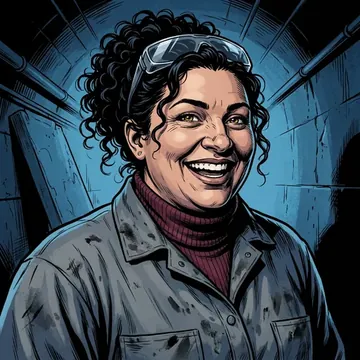 Portrait of Delia Bratu, an AI character