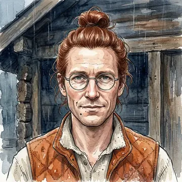 Portrait of Deloran Cairnshade, an AI character