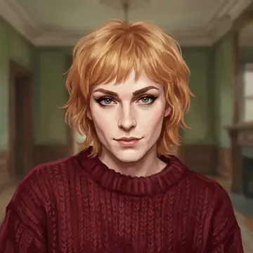 Porträt von Delyth Prytherch, einem AI-Charakter