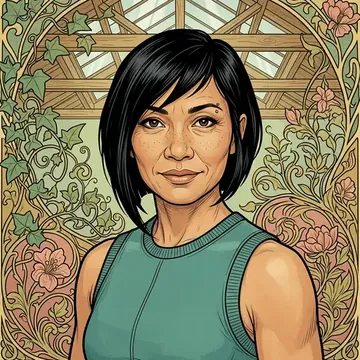 Retrato de Dianti Irawan, um personagem de AI