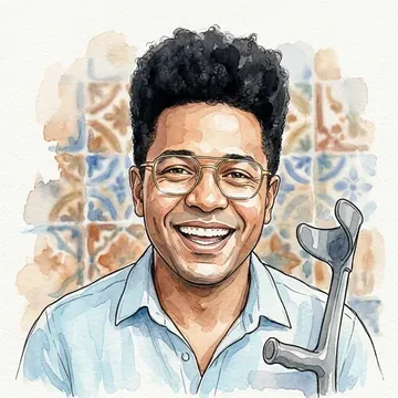 Portrait of Djalma Malafaia, an AI character
