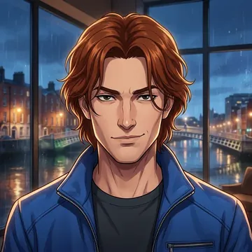 Portrait of Douglas Carnie, an AI character