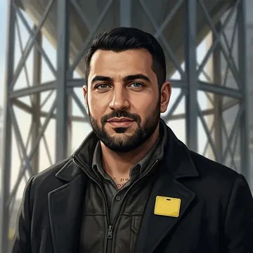Portrait of Edgar Jeffries, an AI character