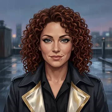 Portrait of Elaine O'Callaghan, an AI character