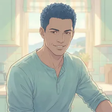 Portrait of Elhadji Okeke, an AI character