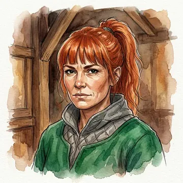 Portrait of Elysira Cruorbrand, an AI character