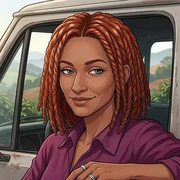 Portrait of Emanuela Duarte, an AI character