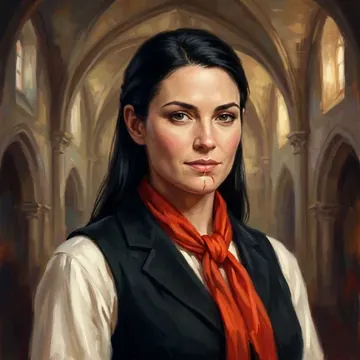 Portrait of Emer Clyne, an AI character