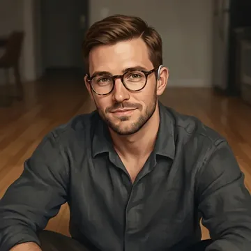 Portrait of Emrys Adair, an AI character