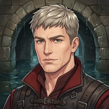 Portrait of Emrys Summerdew, an AI character