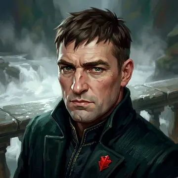 Portrait of Ennik Brynwood, an AI character
