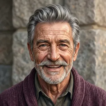 Retrato de Ercilio Del Solar, um personagem de AI