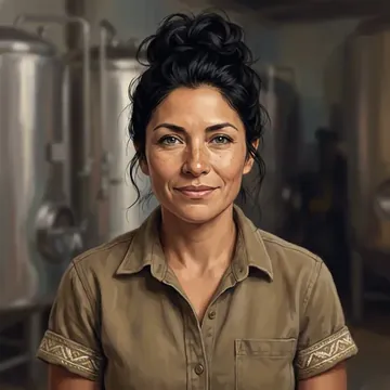 Porträt von Esperanza Couto, einem AI-Charakter