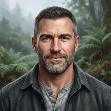 Portrait of Farquhar Mearns, an AI character