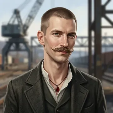 Retrato de Fintan Woolgar, um personagem de AI