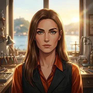 Portret postaci AI o imieniu Fiorela Cabot