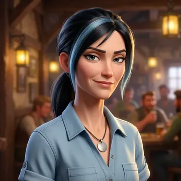 Portrait of Freya Carraway, an AI character