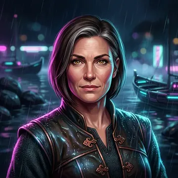 Portrait of Freydis Thunderkeel, an AI character