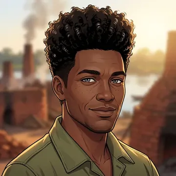 Portret postaci AI o imieniu Gambo Alassane