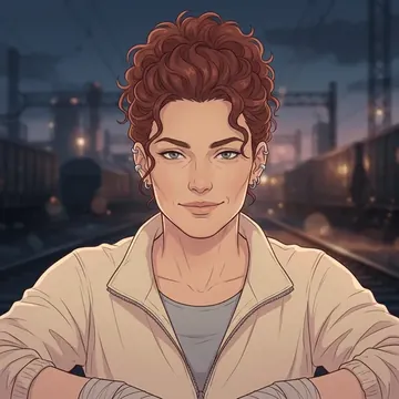 Portrait of Georgia Baris, an AI character