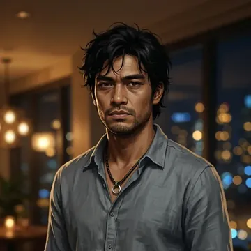 Retrato de Gilang Santoso, un personaje AI