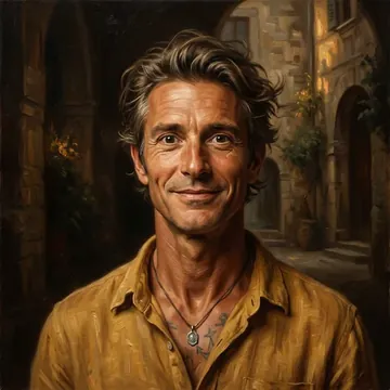Portrait of Giuliano Pagano, an AI character