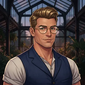 Portrait of Griffin Higginbotham, an AI character
