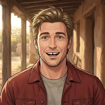 Retrato de Guido Quintero, um personagem de AI