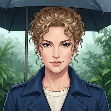 Portrait of Gwyneth Riordan, an AI character