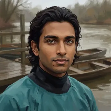 Portrait of Hari Suresh, an AI character