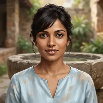 Portrait of Haritha Yelamanchili, an AI character