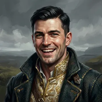 Portret postaci AI o imieniu Harris Scollan
