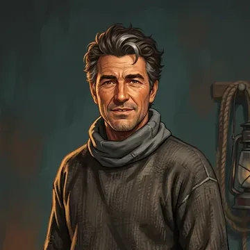 Retrato de Hashemir Iskandarani, um personagem de AI