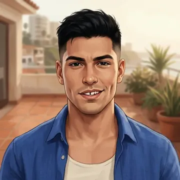 Portrait of Higinio Delgado, an AI character