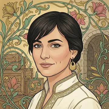 Portret postaci AI o imieniu Hind Abbou