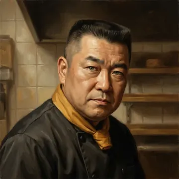Portrait of Hisao Ogata, an AI character