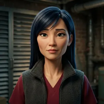 Portrait of Huyen-Dieu Nhan, an AI character