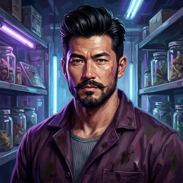 Portret postaci AI o imieniu Ibuki Ashikaga