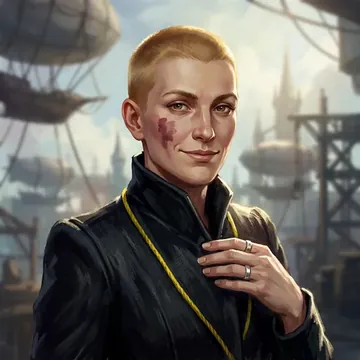 Porträt von Ignicia Brimthorn, einem AI-Charakter