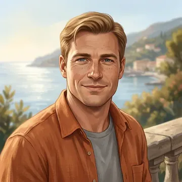Portrait of Ilario Cerrato, an AI character