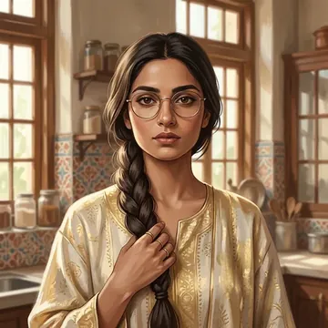 Portret postaci AI o imieniu Inaaya Bedi