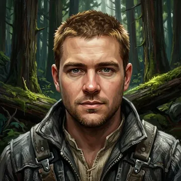 Portrait of Inigo Curran, an AI character