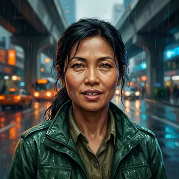 Portrait of Intan Sartono, an AI character