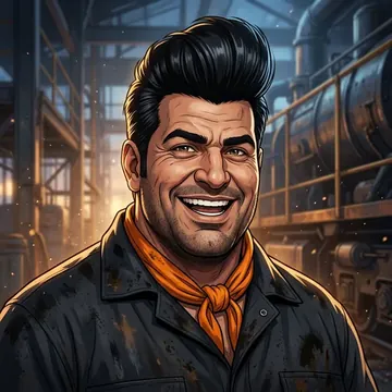Portrait of Isam Mallak, an AI character