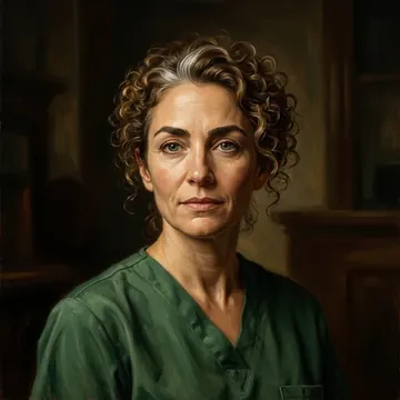 Portrait of Judith Arazov, an AI character