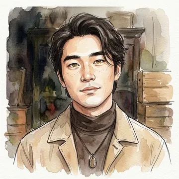 Portrait of Jung-yu-chan Min, an AI character